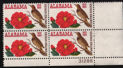 1969 6c Alabama Statehood Block of Four Scott #1375 ST190