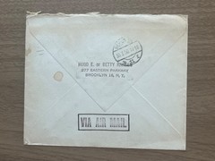 1950 USA Airmail Cover New York to Berlin Germany Emil Hanser Brooklyn Return