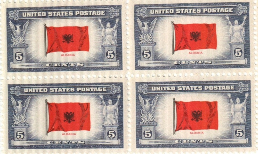 U.S. 5¢ WWII Overrun Countries Albania Postage Stamp #918 Pack of 100