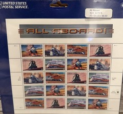 United States 33¢ All Aboard Railroad Train Postage Stamp #3333 MNH Full Sheet