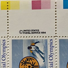 Special Olympics Stamps Scott 2142 Full Sheet Winter 22 Cents MNH Ski Skate 1984