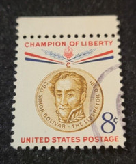 # 1111 – 1958 8¢ Simon Bolivar ~ Used 1 Stamp + 2 FREE Stamps