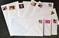 (50) Forever Stamped Envelopes #6 3/4 White Security Tint Standard Size Gummed