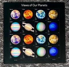 VIEWS OF OUR PLANET Vintage USPS STAMP PAGE with 16 FOREVER STAMPS