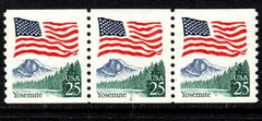 U.S. Stamps 25¢ Flag/Yosemite Park – Plate #2 Coil Strip of 5 MNH Stamps SC#2280