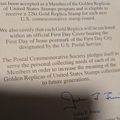 Babe Ruth Golden Repilcas Of US. Stamps 22kt Gold