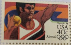 4 USA AIR MAIL STAMPS * OLYMPICS 1984 * 40 CENT (BLOCK OF 4) UNUSED & UNGRADED