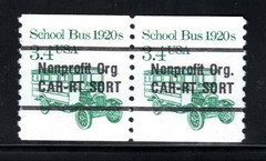 U.S. Stamps – 3.4¢ School Bus 1920s – Coil Pair – MNH SC# 2123a