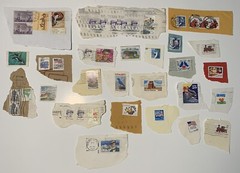 On Paper US Postage Stamp Cut Offs 80s-90s