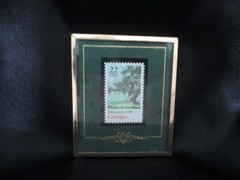 Vintage Stamps & Stories Framed «Georgia Statehood» Texas Stamps