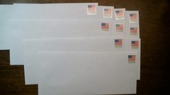 10 FOREVER PRESTAMPED LICK STICK SECURITY # 10 ENVELOPES FREE PRIORITY S/H D