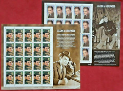 Two JAMES CAGNEY #3329 & Two EDWARD G ROBINSON #3446 US 33¢ Legends of Hollywood