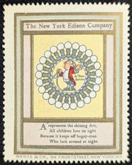 Vintage New York Edison Electric Company Poster Stamp