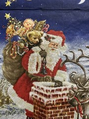 Two Christmas Santa On Christmas Eve/reindeer Decoupage Lunch Paper Napkins 6.5”