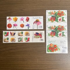 Vintage Tropical Flowers Beautiful Blooms and Crops of the Americas Stamps lot
