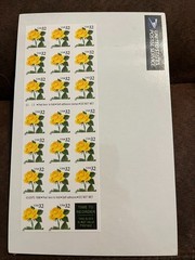 Scott #3049a. Yellow Rose 32c booklet of 20 stamps. Sealed. MNH. Free shipping