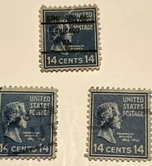 Stamps, 3-14 Cents Postage, Vintage