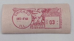 U.S POSTAGE METER 3C STAMP CHICAGO- ILLINOIS December 6, 1948