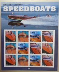 Vintage Mahogany Speedboats 41¢ USPS 12 Postage Stamps NEW 2006