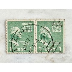1938 George Washington 1 Cent US Postage Stamps (D)