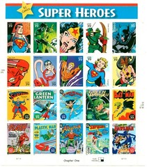2005 DC Comics Super Heroes Stamps Sheet Of 20 39c Stamps MNH