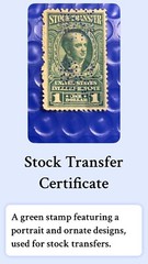 United States Internal Revenue $1 Stock Transfer Stamp – Machine Cancelled