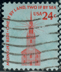 USA – 1975 – Americana Issue – Buildings – Old North Church – 24¢ – #3725