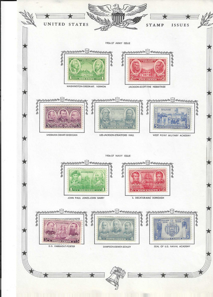United States 1936/1944 3 Complete Mint /LH Sets FOG Very Fine, Well Centered