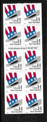 USA SC # 3268a Uncle Sam’s Hat / Booklet pane . MNH