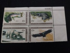 4 Stamps United States Postage 8 Cents Wildlife Conservation Unused