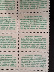 1975 US Scott #1559, 8c Sybil Ludington Postage Stamps, MNH Block of 20