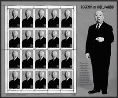 US Stamps, Full Pane of 20,ALFRED HITCHOCK-LEGENDS HOLLYWOD, #3226, MNH