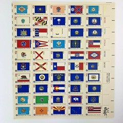 US SCOTT# 1633 – 1682 MNH BICENTENNIAL 50 STATE FLAGS STAMPS FULL SHEET 50 13c