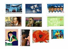 10 DIFFERENT 32c U.S. COMMEMORATIVES MNH @ FACE VALUE