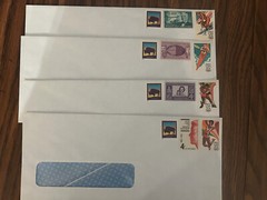 OLYMPICS ’84 20 CENT STAMPED ENVELOPE – LOT OF FOUR ( 4 )