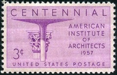 USA 1957 – American Institute of Architects Commemorative MNH Stamp — Sc. #1089