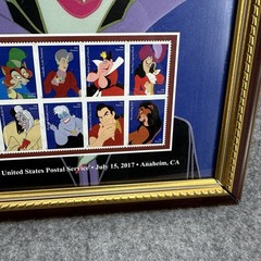 Disney Villains USPS Stamps Framed Art Maleficent New Stamps Framed D23 Limited