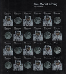 USA 2019 FIRST MOON LANDING, JULY 20,1969,24 FOVEREVER STAMPS, SC 5399-5400 MNH