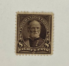 US Scott #272 Single 8 cent stamp brown U.S. William T Sherman 1895 PH OG M200