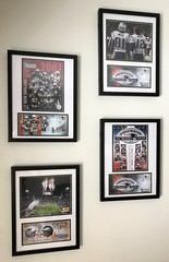 Set of 4 Original New England Patriots Framed USPS Stamp Collection Brady Moss
