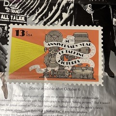 1977 U.S. Postage Stamp 50th Anniversary Talking Pictures Poster