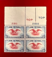 G & B Fine Stamps -C23 Airmail w/ Centerline , 2 registration #, MNHOG 1938 J