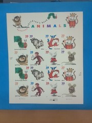 #3987-94 FAVORITE CHILDREN’S BOOK ANIMALS Sheet of 16 39 Cent Stamps MNH