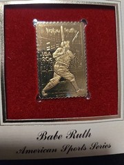 Babe Ruth Golden Repilcas Of US. Stamps 22kt Gold
