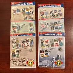 CELEBRATE THE CENTURY 1900-1990. Complete 6 Sheet Set US Stamps