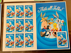 Five Booklets x 10 = 50 of LOONEY TUNES Bugs Bunny Complete Set US Postage Stamp