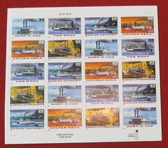 Three Sheets x 20 = 60 of RIVERBOATS / STEAM BOATS 32¢ US Stamps USA # 3091-3095
