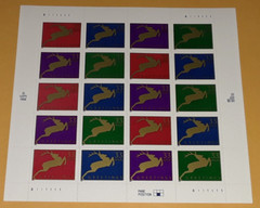 Combo 1 each Pane & Booklet x 20 = 40 Of REINDEER 33¢ US Stamps. USA # 3356-3363