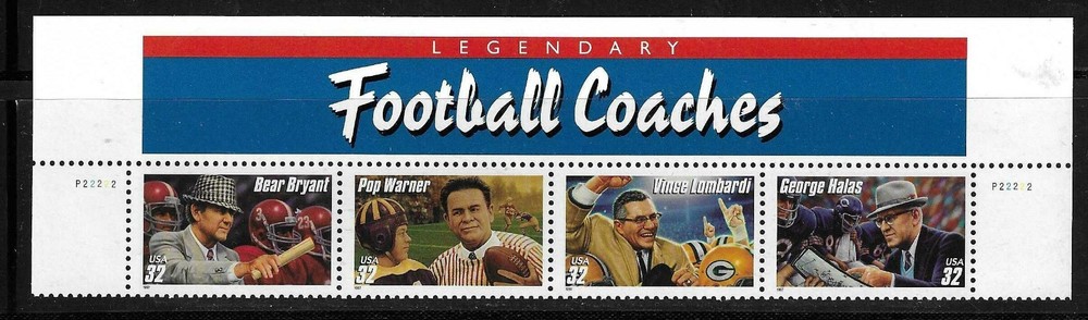 USA SC # 3146a Football Coaches . MNH