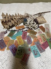 Vintage bus block ticket collection overseas 32 sheets paper junk AA